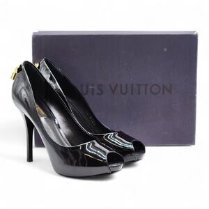 Louis Vuitton Oh Really Peep Toe Platform Pumps Black EU 38 US 7.5 - New $1045